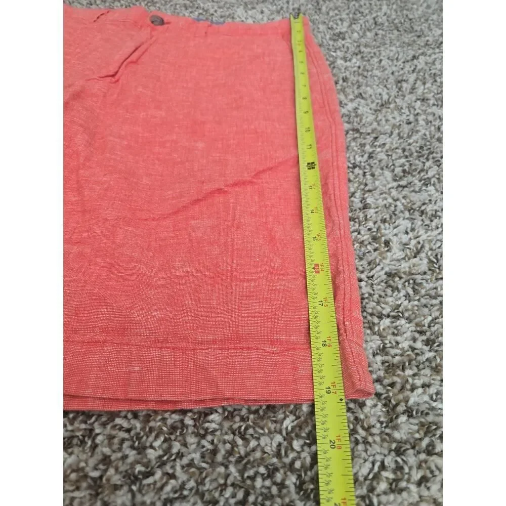 Banana Republic Linen Blend Shorts Red Size 32 Summer Ready Menswear Beach